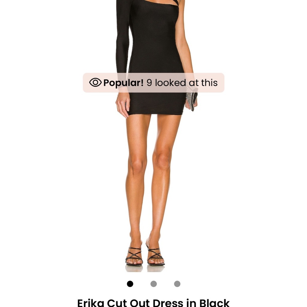 Superdown Gray Bodycon Dress Asymmetrical One Shoulder - Picture 3 of 4